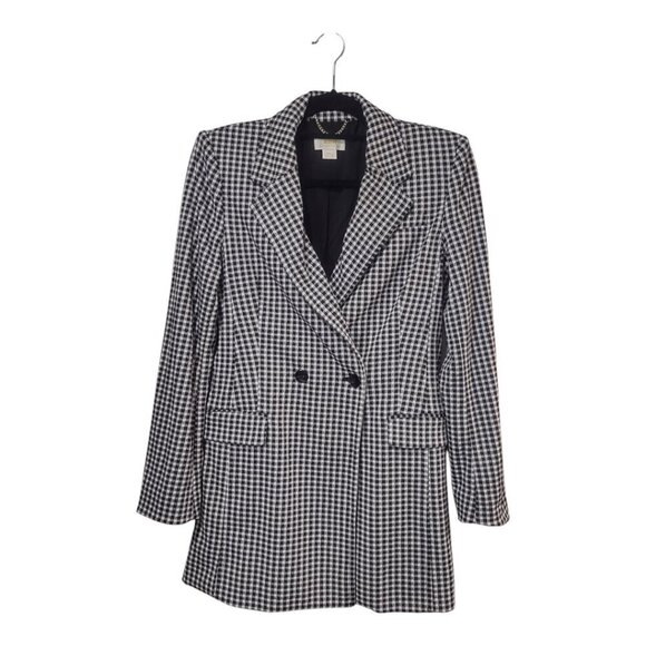Women's Maeve Longline Check Blazer Size XS - Picture 2 of 12